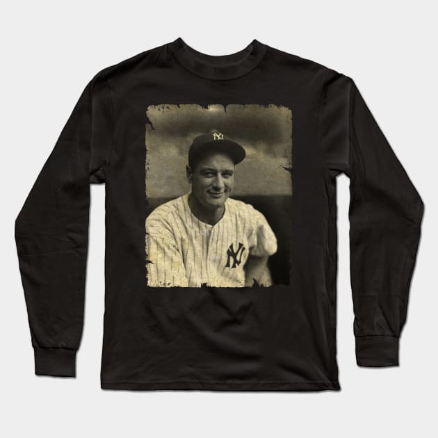 Lou Gehrig - 493 HRs Long Sleeve T-Shirt by PESTA PORA